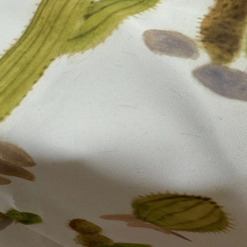 Cactus Print Shower Curtain, Wonder Forest Cacti Shower Decor, Green Bathroom